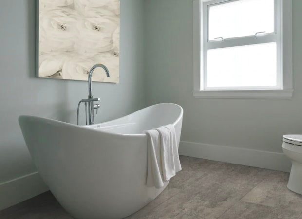 Tile Collection Luxury Vinyl Flooring in Graphite Metallic | TRUCOR