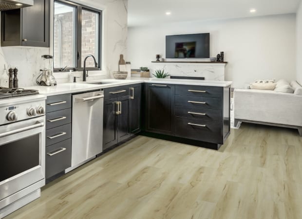 Alpha Collection Luxury Vinyl Flooring in Natural Maple | TRUCOR